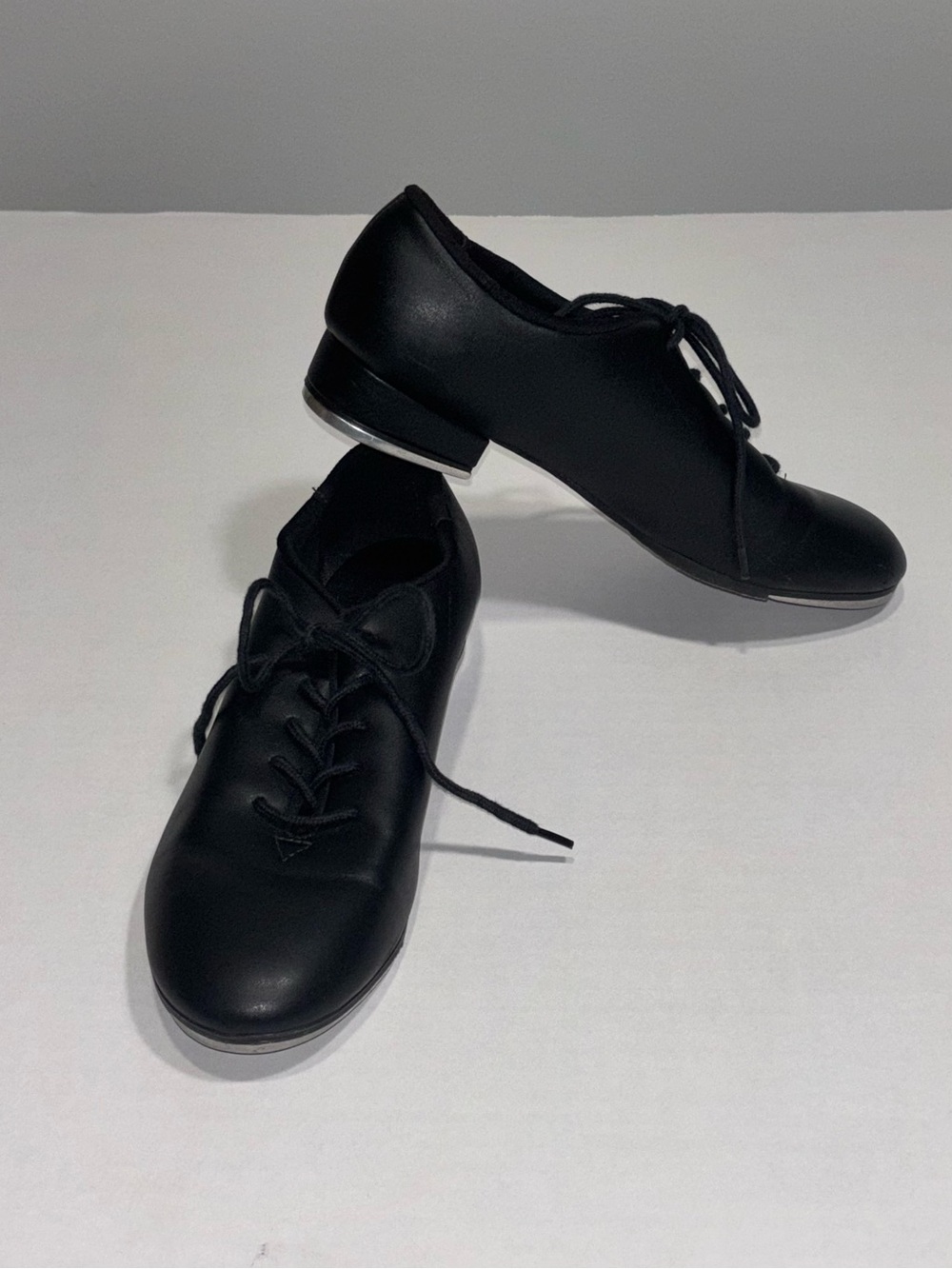 So Danca Black Lace-Up Tap Dance Shoes w/ Metal Tap Plates M5L